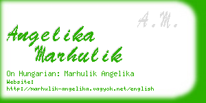 angelika marhulik business card